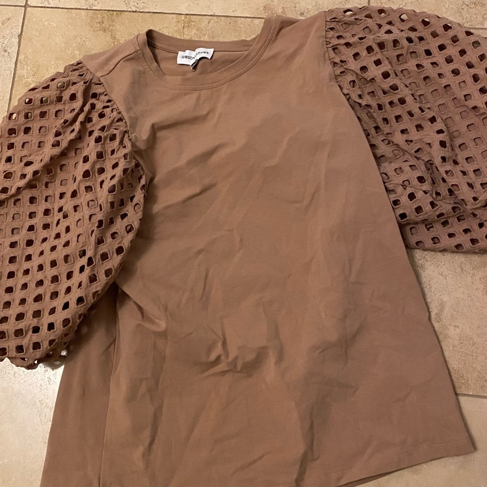 Top with bell sleeve